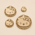 Gold Kitty Hoop Earrings